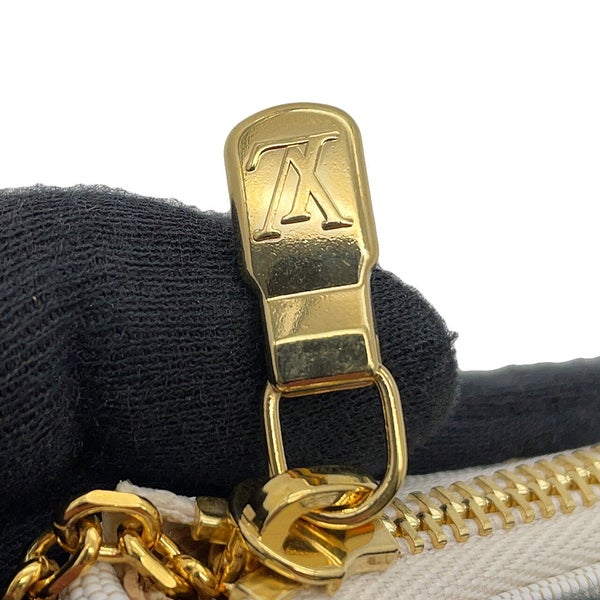 ルイヴィトン ハンドバッグ モノグラム・ミニ ナノ・バケットM12317 2wayショルダーバッグ 白