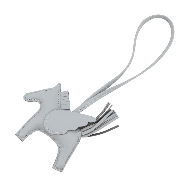 エルメス バッグチャーム ロデオPM ペガサス グリパンタン ラムスキン K刻印