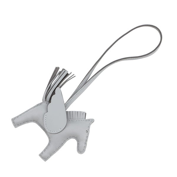 エルメス バッグチャーム ロデオPM ペガサス グリパンタン ラムスキン K刻印