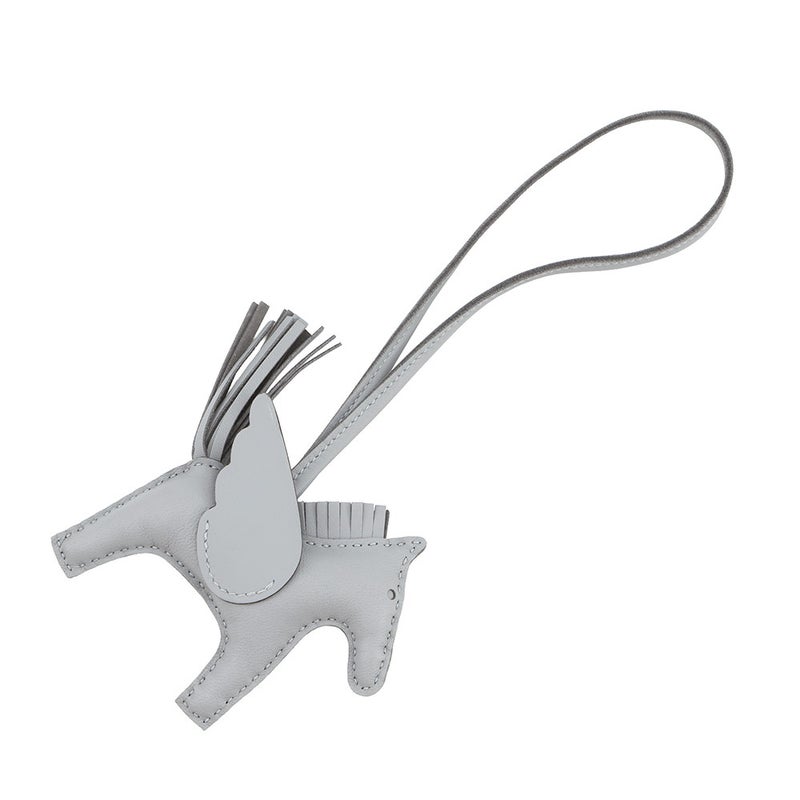 エルメス バッグチャーム ロデオPM ペガサス グリパンタン ラムスキン K刻印