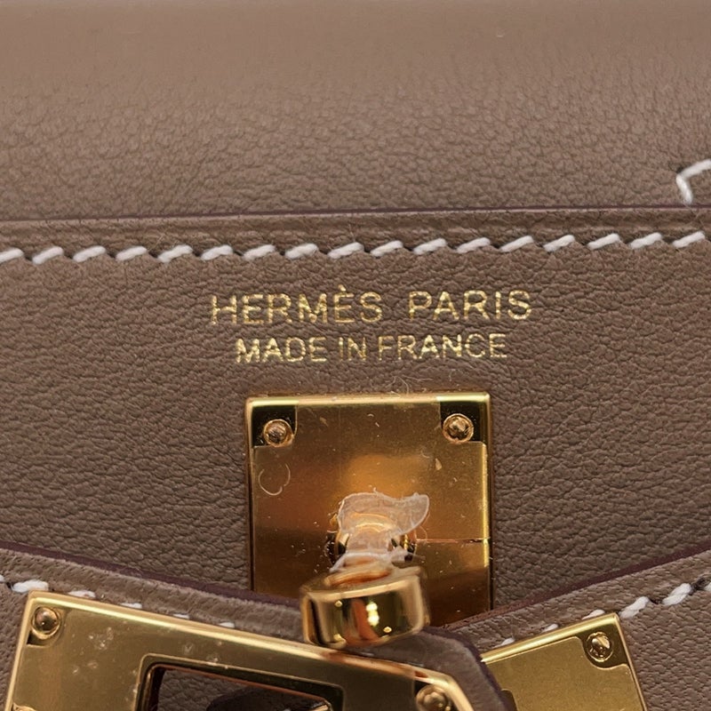 エルメス バッグチャーム ケリー フェスティバル チャーム エトゥープ/ゴールド金具 スイフト K刻印