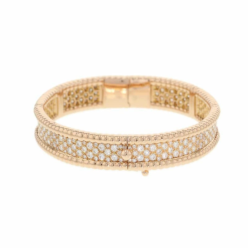 ヴァンクリーフ&アーペル ブレスレット ペルレ 3連モデル エクストラスモール ダイヤ 254P 2.99ct K18PGピンクゴールド VCARO14900