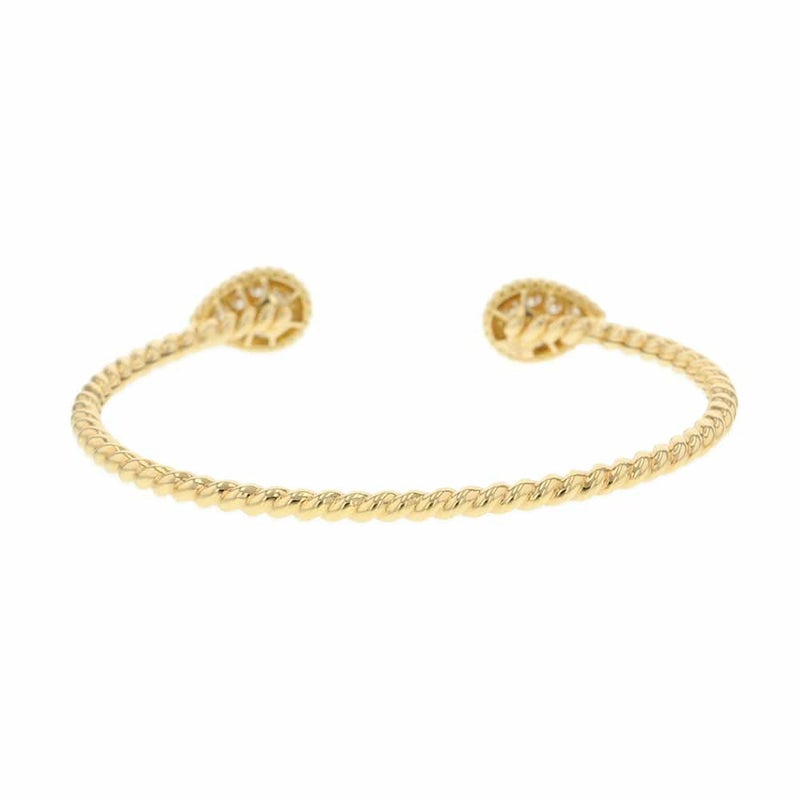 ブシュロン ブレスレット セルパンボエム ツイン モチーフ バングル ダイヤ 16P 計0.64ct K18YGイエローゴールド サイズ17 JBT00817