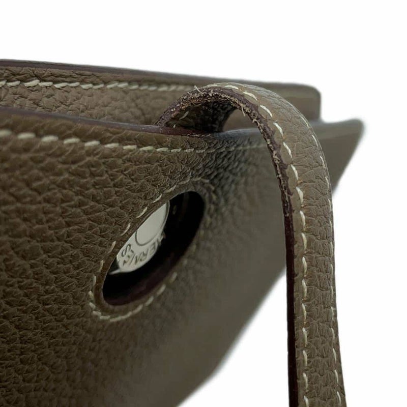 エルメス 長財布 ドゴンロング エトゥープ/シルバー金具 トゴ X刻印 HERMES 財布