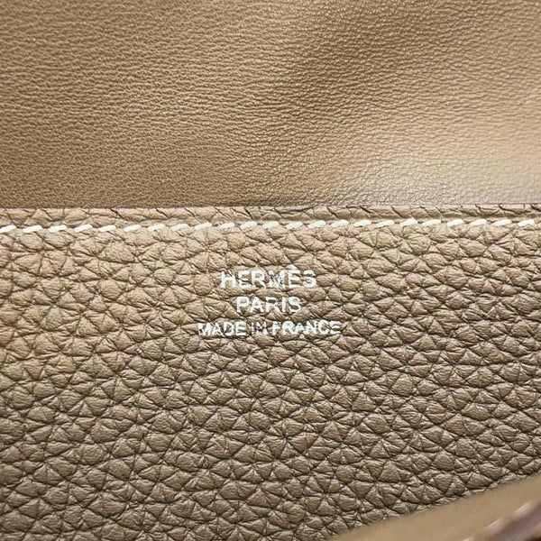 エルメス 長財布 ドゴンロング エトゥープ/シルバー金具 トゴ X刻印 HERMES 財布