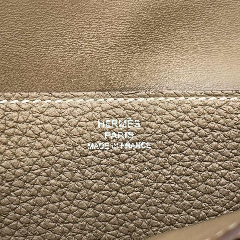 エルメス 長財布 ドゴンロング エトゥープ/シルバー金具 トゴ X刻印 HERMES 財布