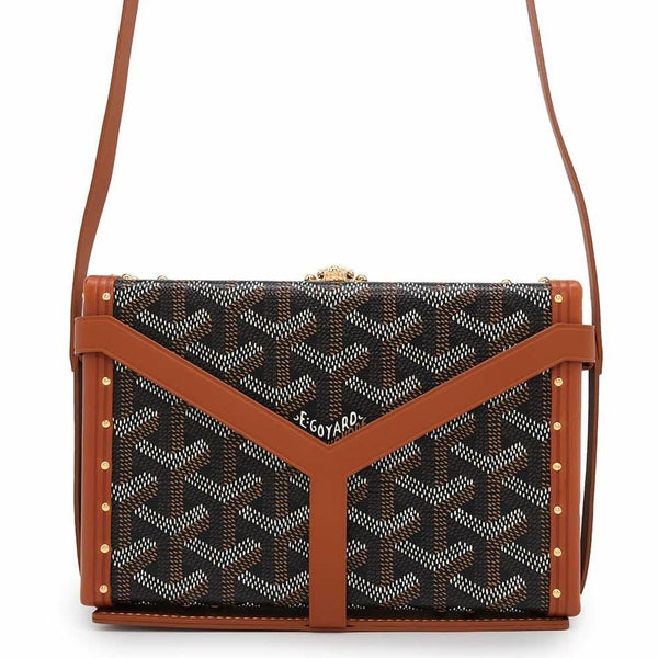 ゴヤール ショルダーバッグ ミノディエール PVC/レザー GOYARD トランク 黒