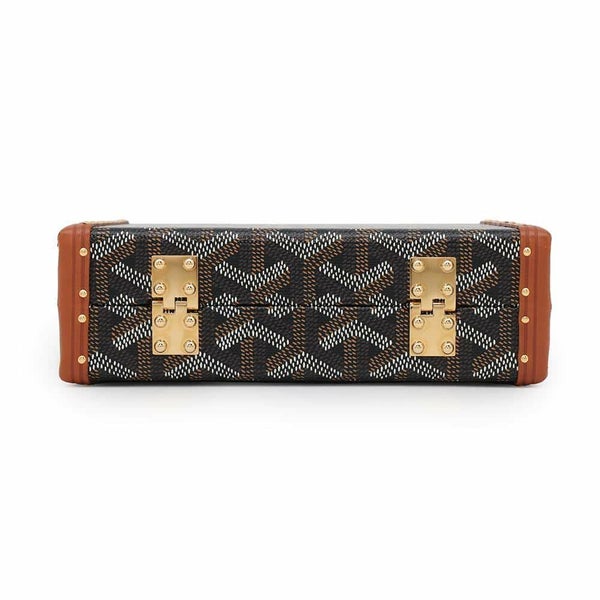 ゴヤール ショルダーバッグ ミノディエール PVC/レザー GOYARD トランク 黒