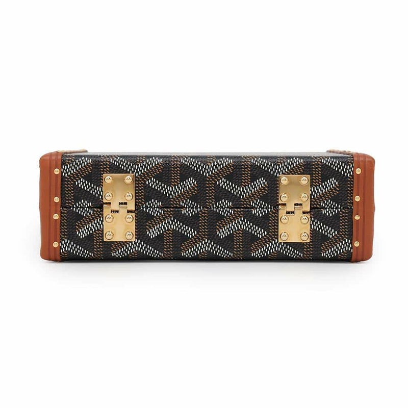ゴヤール ショルダーバッグ ミノディエール PVC/レザー GOYARD トランク 黒
