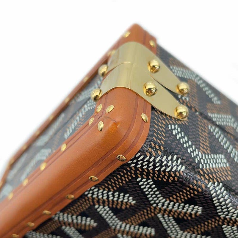 ゴヤール ショルダーバッグ ミノディエール PVC/レザー GOYARD トランク 黒