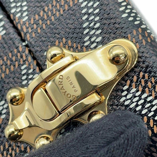 ゴヤール ショルダーバッグ ミノディエール PVC/レザー GOYARD トランク 黒