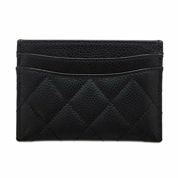 シャネル カードケース マトラッセ ココマーク キャビアスキン AP0213 CHANEL 定期入れ 名刺入れ パスケース 黒