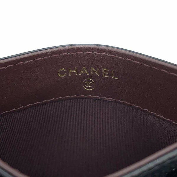 シャネル カードケース マトラッセ ココマーク キャビアスキン AP0213 CHANEL 定期入れ 名刺入れ パスケース 黒
