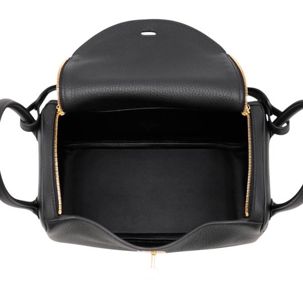 エルメス ハンドバッグ リンディ26 ブラック/ゴールド金具 トリヨンクレマンス K刻印 ２wayショルダー 黒