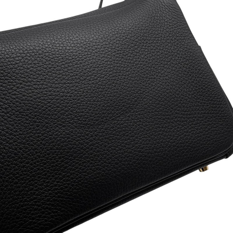 エルメス ハンドバッグ リンディ26 ブラック/ゴールド金具 トリヨンクレマンス K刻印 ２wayショルダー 黒