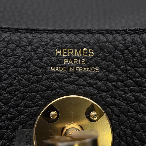 エルメス ハンドバッグ リンディ26 ブラック/ゴールド金具 トリヨンクレマンス K刻印 ２wayショルダー 黒
