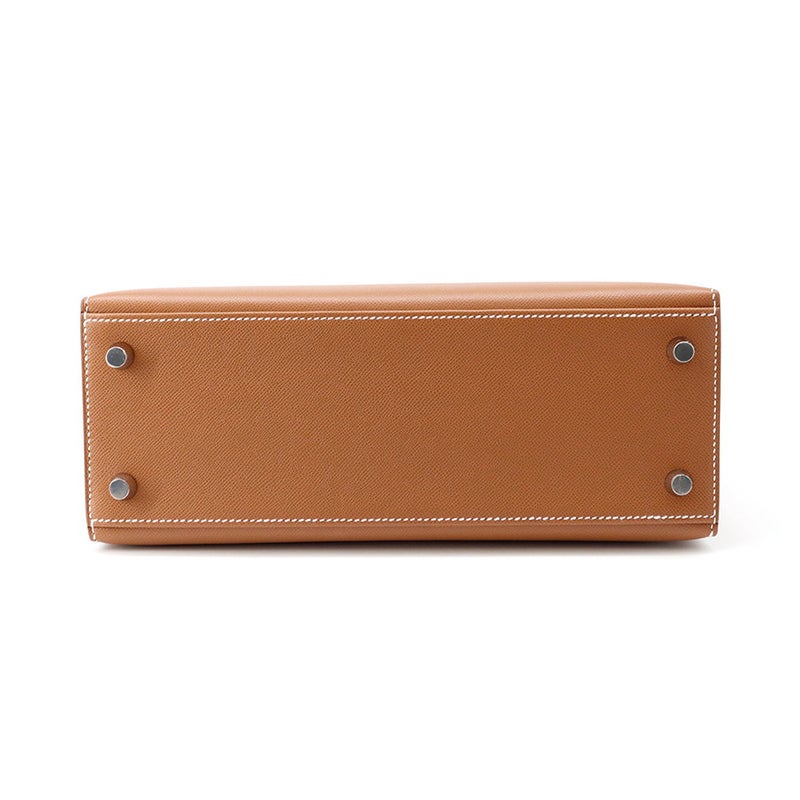 エルメス ハンドバッグ ケリー25 外縫い ゴールド/シルバー金具 ヴォーマダム G刻印 ２wayショルダー