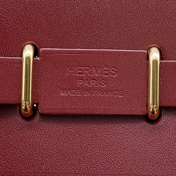 エルメス ショルダーバッグ エールバッグジップ ミニ ルージュアッシュ/ゴールド金具 トワルミリタリー/ヴァッシュハンター K刻印