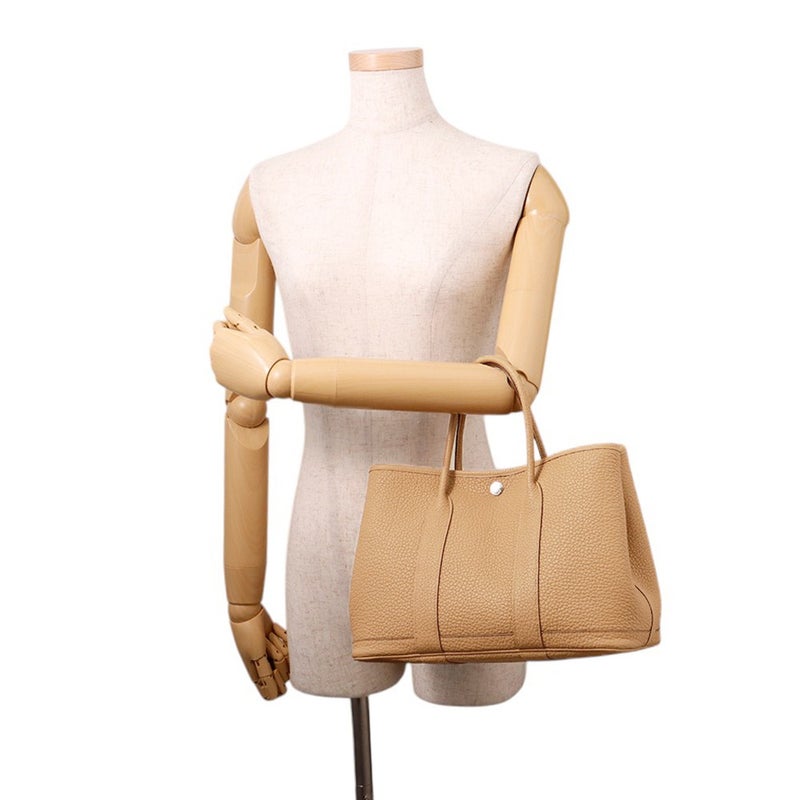 エルメス トートバッグ ガーデンパーティTPM ビスキュイ/シルバー金具 ネゴンダ U刻印