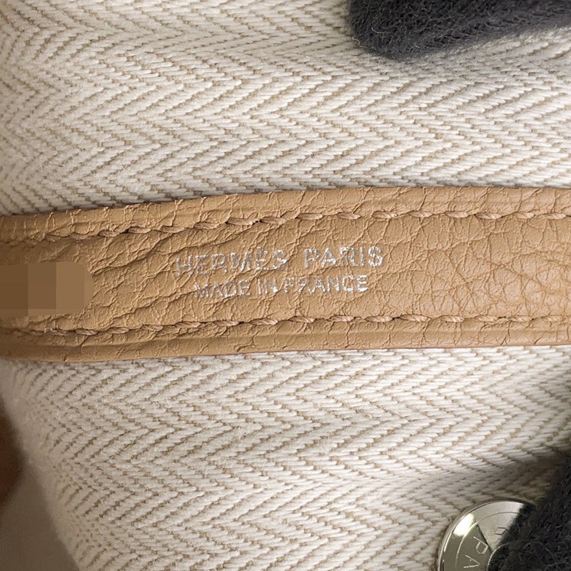 エルメス トートバッグ ガーデンパーティTPM ビスキュイ/シルバー金具 ネゴンダ U刻印