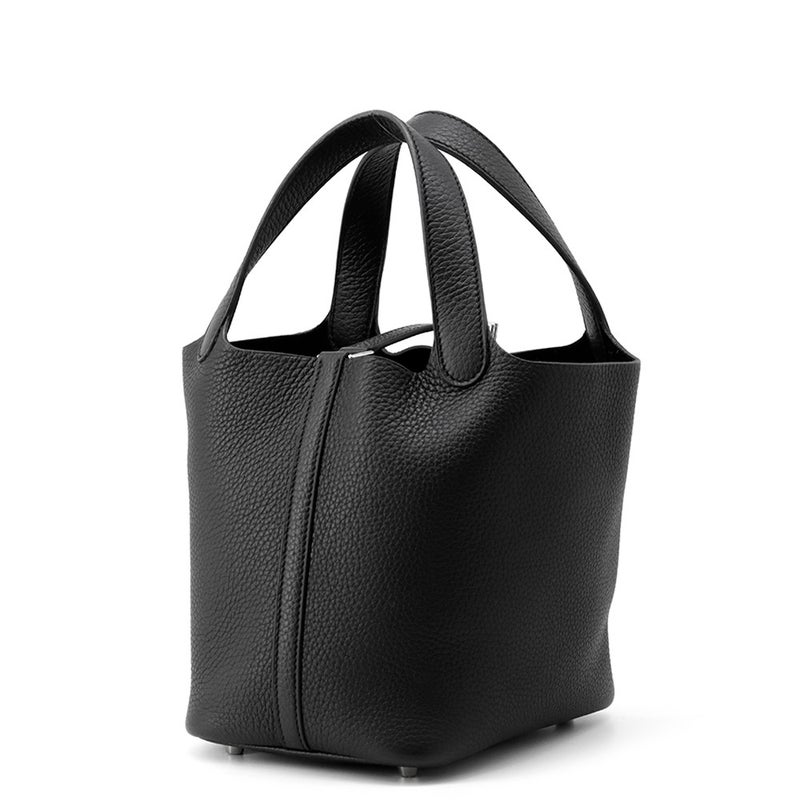 エルメス ハンドバッグ ピコタンロックPM ブラック/シルバー金具 トリヨンクレマンス B刻印 黒