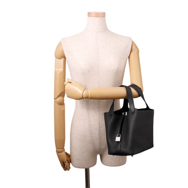エルメス ハンドバッグ ピコタンロックPM ブラック/シルバー金具 トリヨンクレマンス B刻印 黒