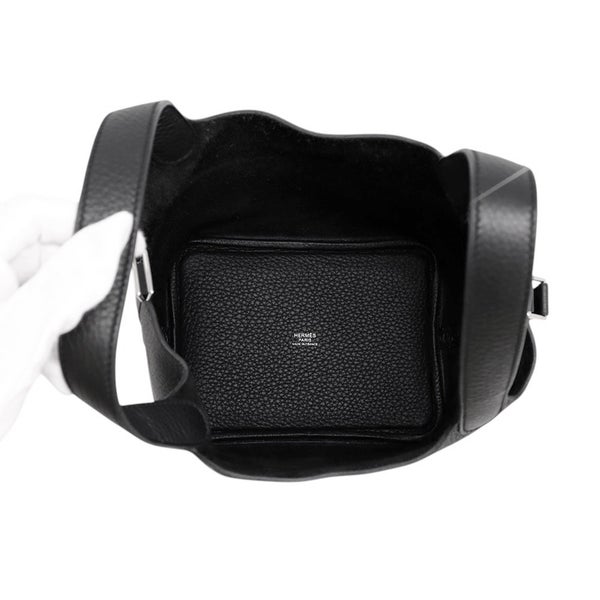エルメス ハンドバッグ ピコタンロックPM ブラック/シルバー金具 トリヨンクレマンス B刻印 黒
