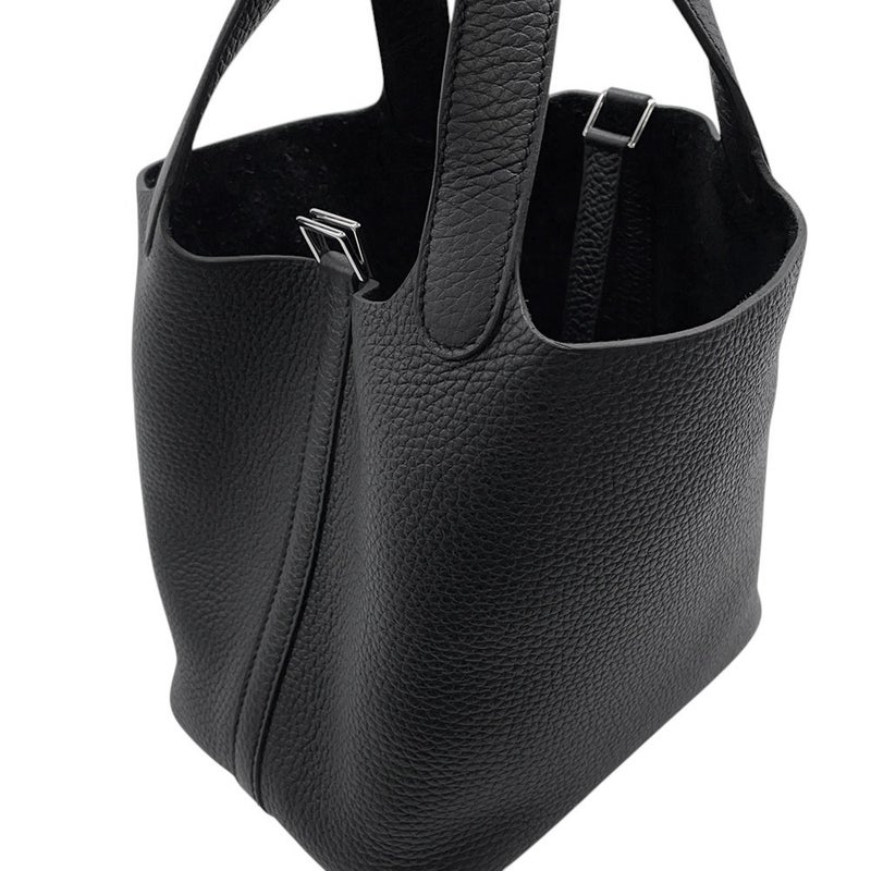 エルメス ハンドバッグ ピコタンロックPM ブラック/シルバー金具 トリヨンクレマンス B刻印 黒