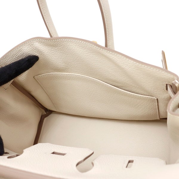 エルメス バーキン25 クレ/ゴールド金具 トゴ K刻印 HERMES Birkin ハンドバッグ