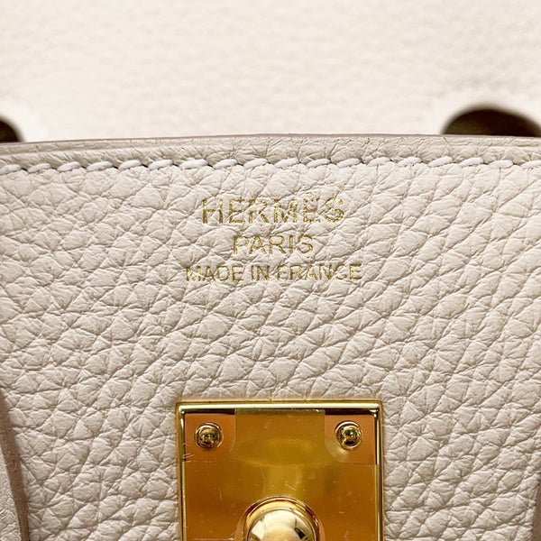 エルメス バーキン25 クレ/ゴールド金具 トゴ K刻印 HERMES Birkin ハンドバッグ