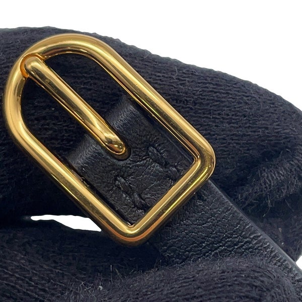 エルメス ブレスレット モール ホースビット ブラック/ゴールド金具 スイフト  A刻印 サイズT2 HERMES アクセサリー 黒