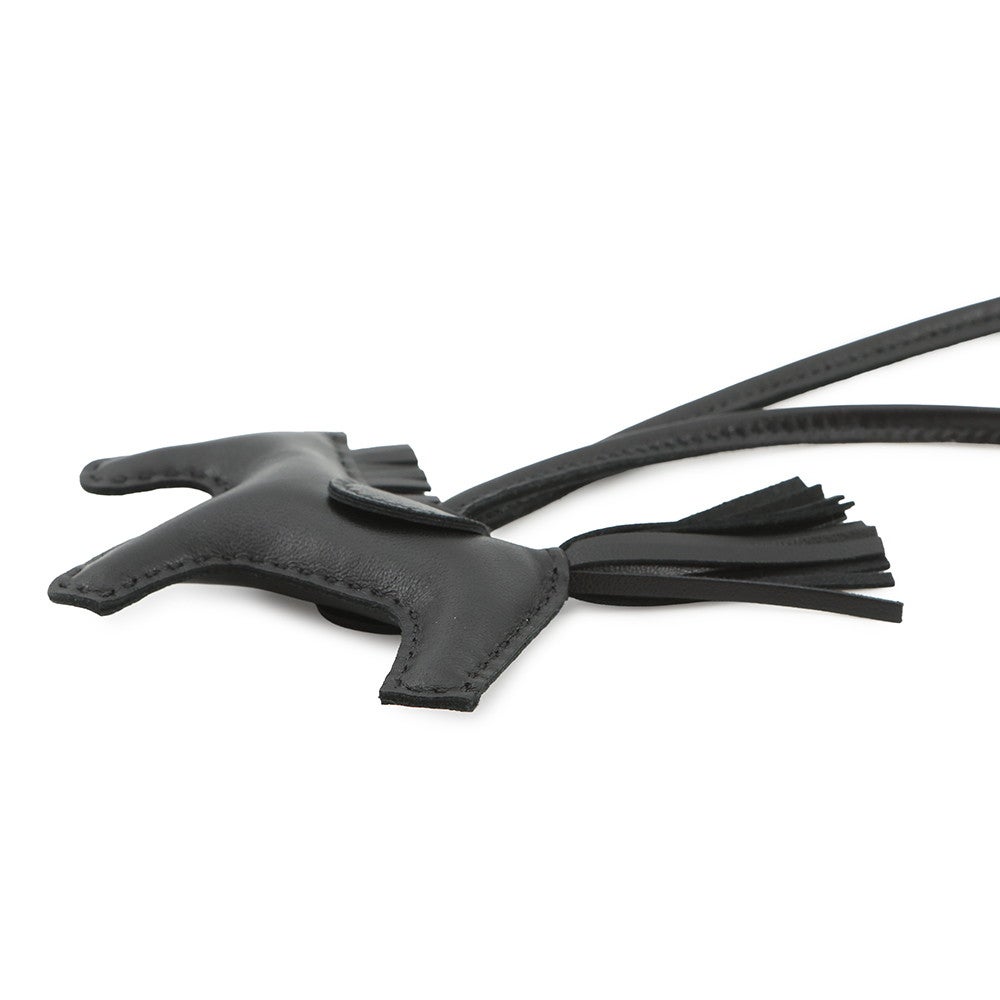エルメス バッグチャーム ロデオ PM ブラック ラムスキン Z刻印 HERMES