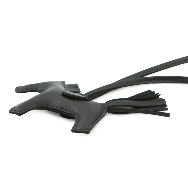 エルメス バッグチャーム ロデオ PM ブラック ラムスキン Z刻印 HERMES 黒