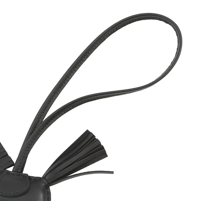 エルメス バッグチャーム ロデオ PM ブラック ラムスキン Z刻印 HERMES 黒