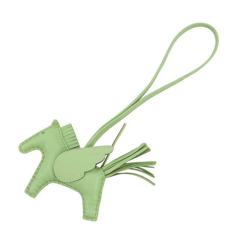 エルメス バッグチャーム ロデオPM ペガサス ヴェールクリケット ラムスキン B刻印