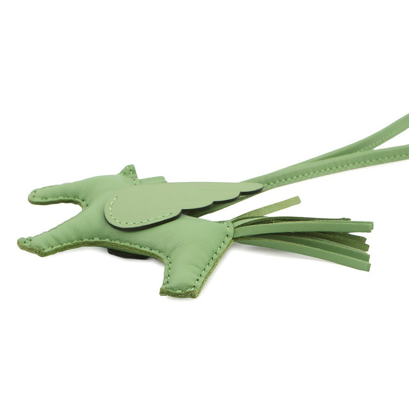 エルメス バッグチャーム ロデオPM ペガサス ヴェールクリケット ラムスキン B刻印