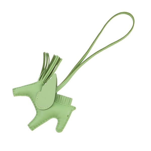 エルメス バッグチャーム ロデオPM ペガサス ヴェールクリケット ラムスキン B刻印