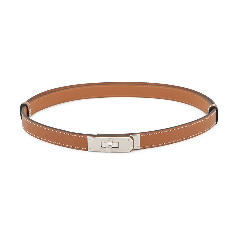 エルメス ケリーベルト ゴールド/シルバー金具 エプソン K刻印 HERMES べルト