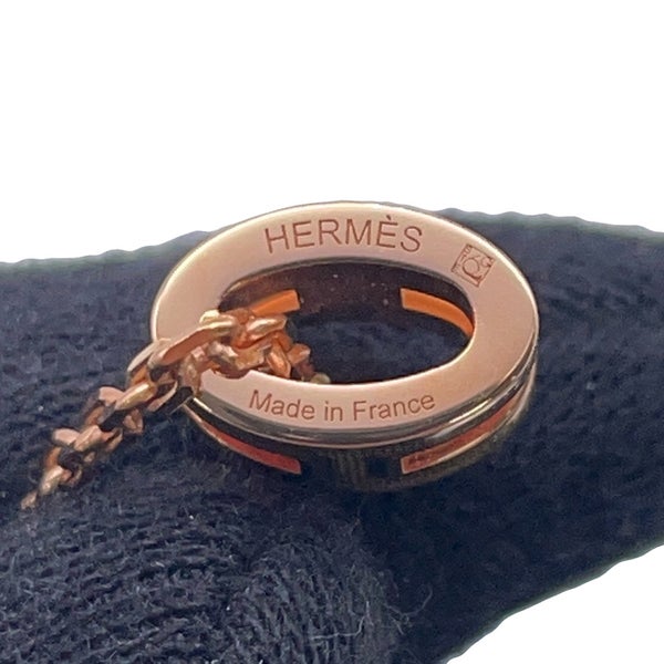 エルメス ネックレス ミニ・ポップアッシュ スプラッシュH ブロンズドレ/ピンクゴールド金具 HERMES アクセサリー ポップH