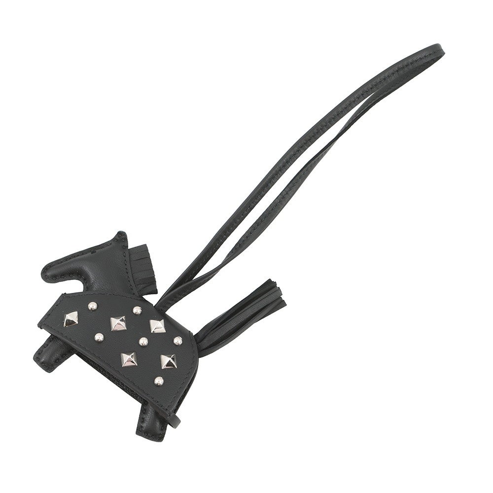 エルメス バッグチャーム ロデオPM ロベオ ロック ブラック/シルバー