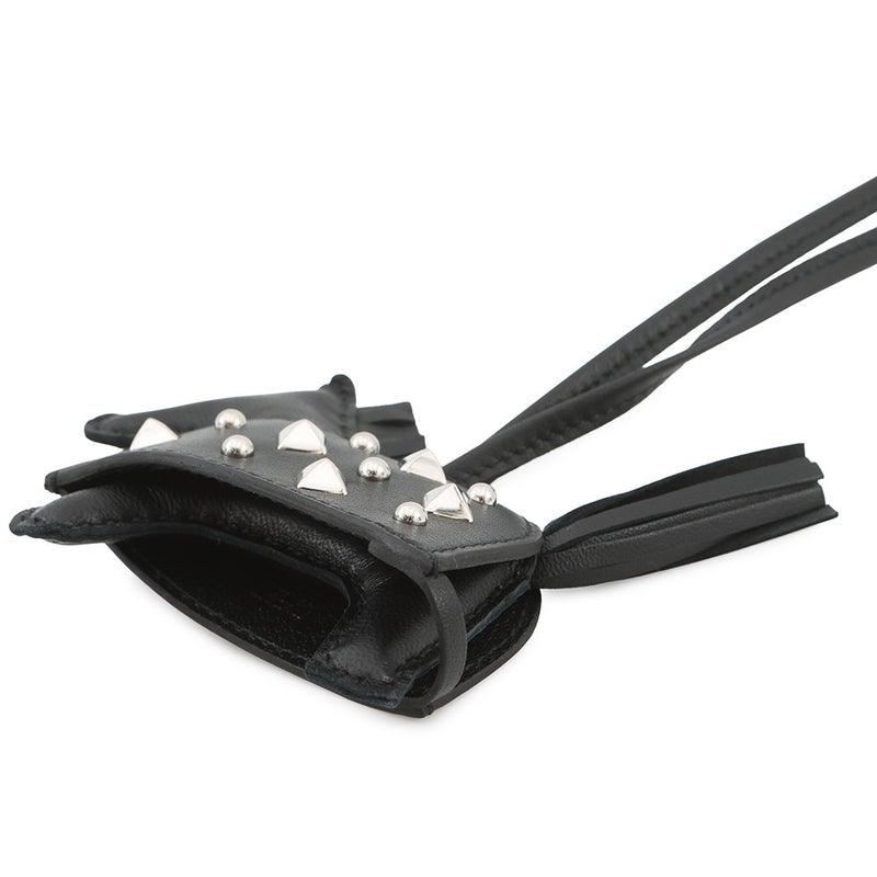 エルメス バッグチャーム ロデオPM ロベオ ロック ブラック/シルバー金具 ラムスキン K刻印 HERMES チャーム 黒