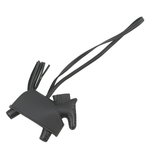 エルメス バッグチャーム ロデオPM ロベオ ロック ブラック/シルバー金具 ラムスキン K刻印 HERMES チャーム 黒