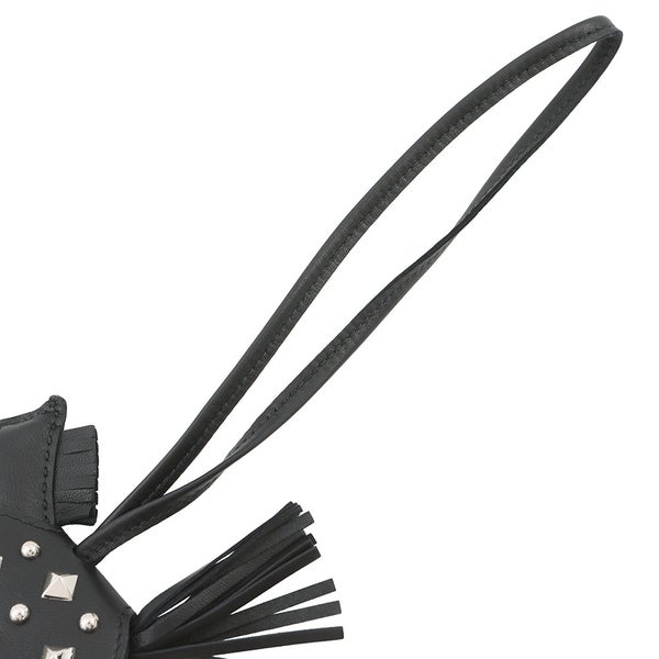 エルメス バッグチャーム ロデオPM ロベオ ロック ブラック/シルバー金具 ラムスキン K刻印 HERMES チャーム 黒