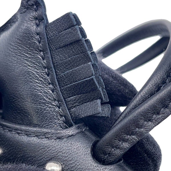 エルメス バッグチャーム ロデオPM ロベオ ロック ブラック/シルバー金具 ラムスキン K刻印 HERMES チャーム 黒