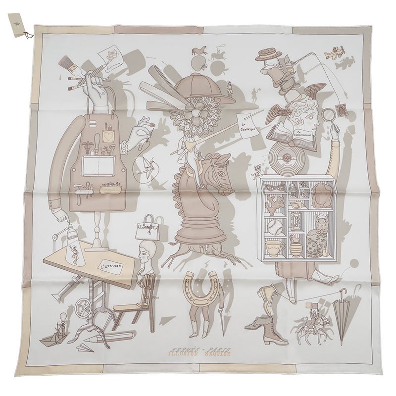 エルメス スカーフ カレ70 華麗なるイリュージョン Illusion Exquise ヴィンテージシルク HERMES 2025春夏