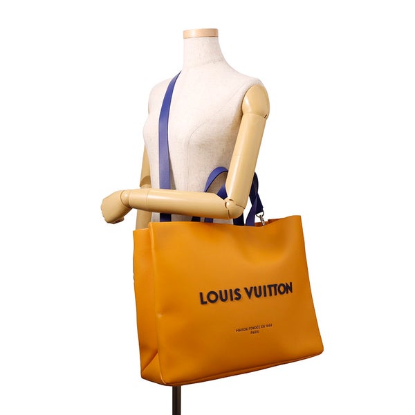 ルイヴィトン トートバッグ レザー ショッパー・バッグMM M24457 LOUIS VUITTON 2way