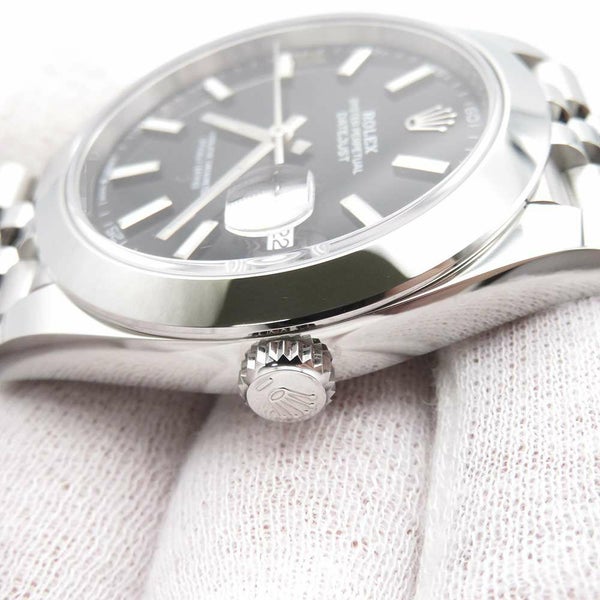 ロレックス デイトジャスト41 ランダムシリアル ルーレット 126300 ROLEX 腕時計 ブライトブラック文字盤