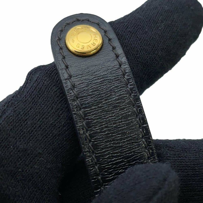 エルメス グローブホルダー ブラック/ゴールド金具 ボックスカーフ HERMES 手袋 黒
