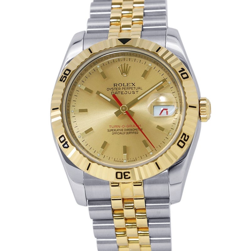 ロレックス デイトジャスト ターノグラフ F番 116263 ROLEX 腕時計 シャンパン文字盤