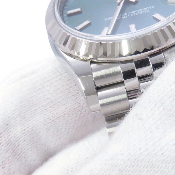ロレックス デイトジャスト31 SS/K18WG ランダムシリアル ルーレット 278274 ROLEX 腕時計 ミントグリーン文字盤